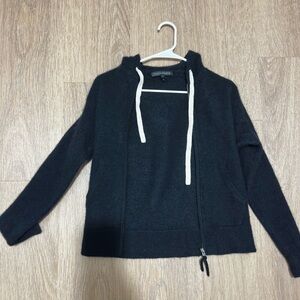 Naked Cashmere black Hoodie with Cream Drawstrings XS